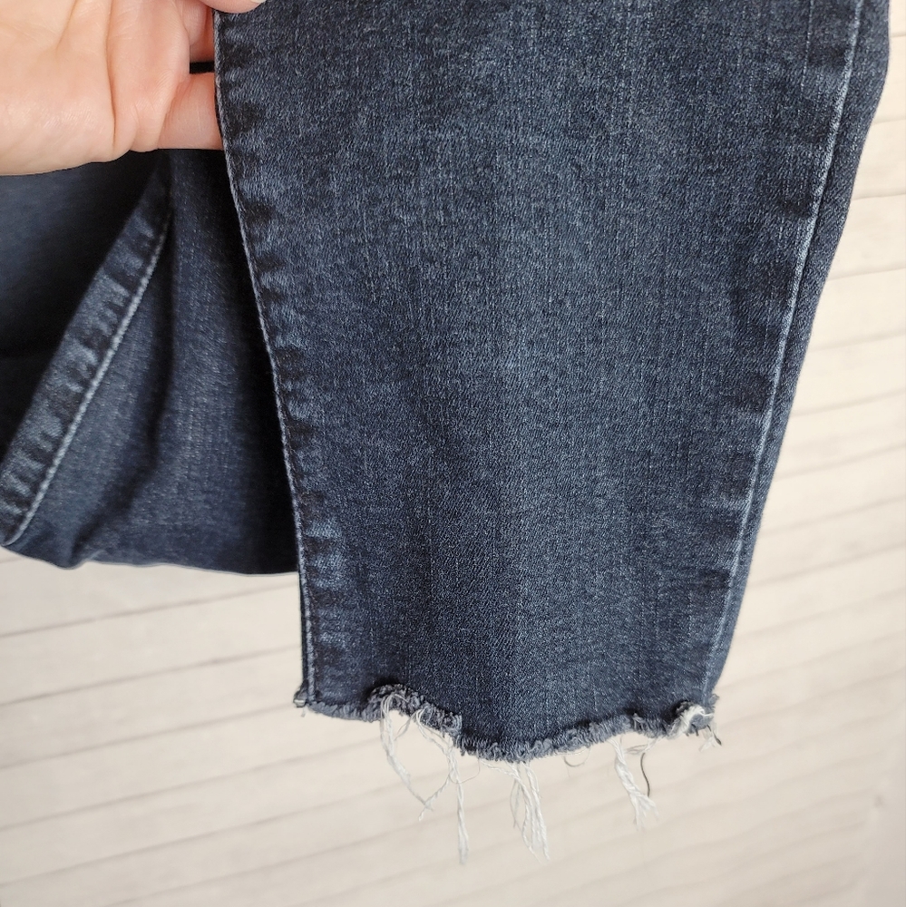 WIT & WISDOM DARK WASH RAW HEM JEANS, SZ 8 - Picture 6 of 10
